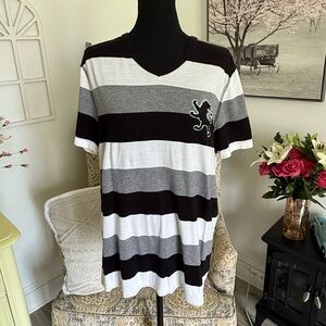 Express Black and Gray Short Sleeve Tee